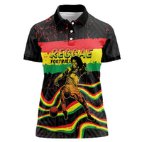 Personalized Reggae Legend Bob Football Women Polo Shirt Grunge Style