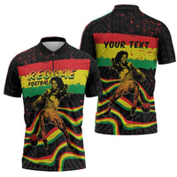 Personalized Reggae Legend Bob Football Zipper Polo Shirt Grunge Style