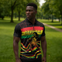 Personalized Reggae Legend Bob Football Zipper Polo Shirt Grunge Style