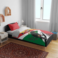 Personalized Seychelles Independence Day Bedding Set Coat Of Arms Black Parrot