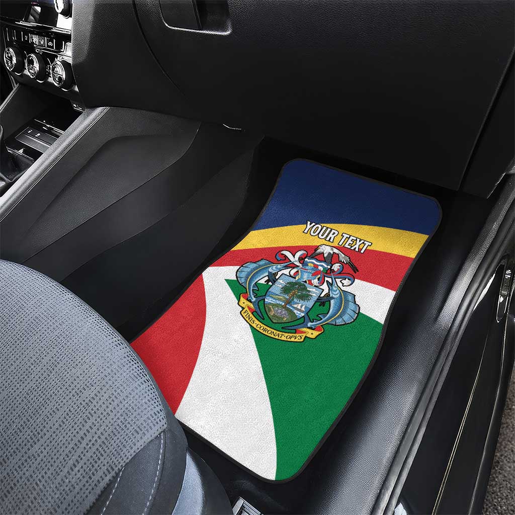 Personalized Seychelles Independence Day Car Mats Coat Of Arms Black Parrot