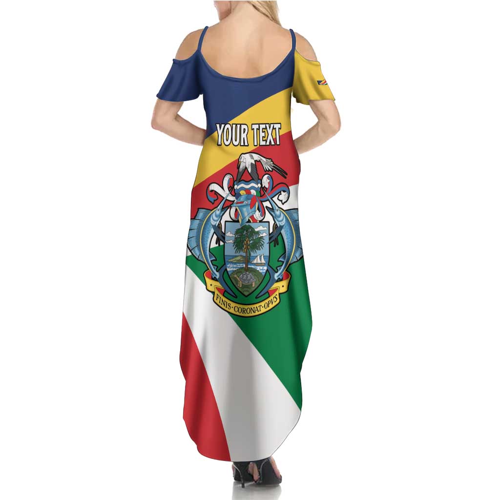 Personalized Seychelles Independence Day Family Matching Summer Maxi Dress and Hawaiian Shirt Coat Of Arms Black Parrot