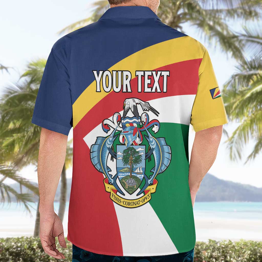 Personalized Seychelles Independence Day Hawaiian Shirt Coat Of Arms Black Parrot