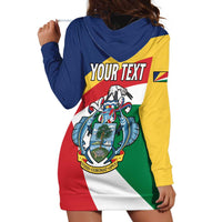 Personalized Seychelles Independence Day Hoodie Dress Coat Of Arms Black Parrot