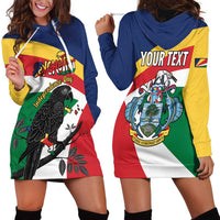 Personalized Seychelles Independence Day Hoodie Dress Coat Of Arms Black Parrot
