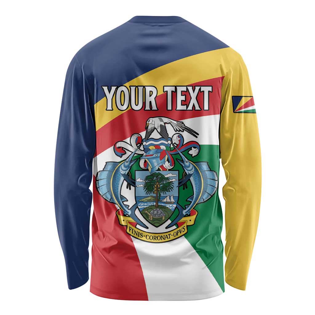 Personalized Seychelles Independence Day Long Sleeve Shirt Coat Of Arms Black Parrot