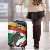 Personalized Seychelles Independence Day Luggage Cover Coat Of Arms Black Parrot