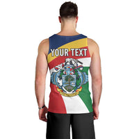 Personalized Seychelles Independence Day Men Tank Top Coat Of Arms Black Parrot