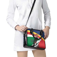 Personalized Seychelles Independence Day Shoulder Handbag Coat Of Arms Black Parrot