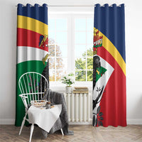 Personalized Seychelles Independence Day Window Curtain Coat Of Arms Black Parrot