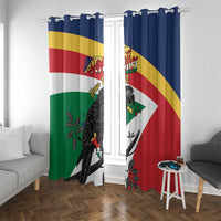 Personalized Seychelles Independence Day Window Curtain Coat Of Arms Black Parrot