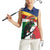 Personalized Seychelles Independence Day Women Sleeveless Polo Shirt Coat Of Arms Black Parrot