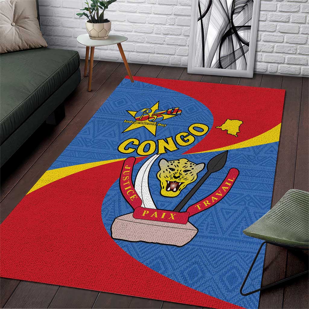 Congo-Kinshasa Area Rug 65th Anniversary Of Independence