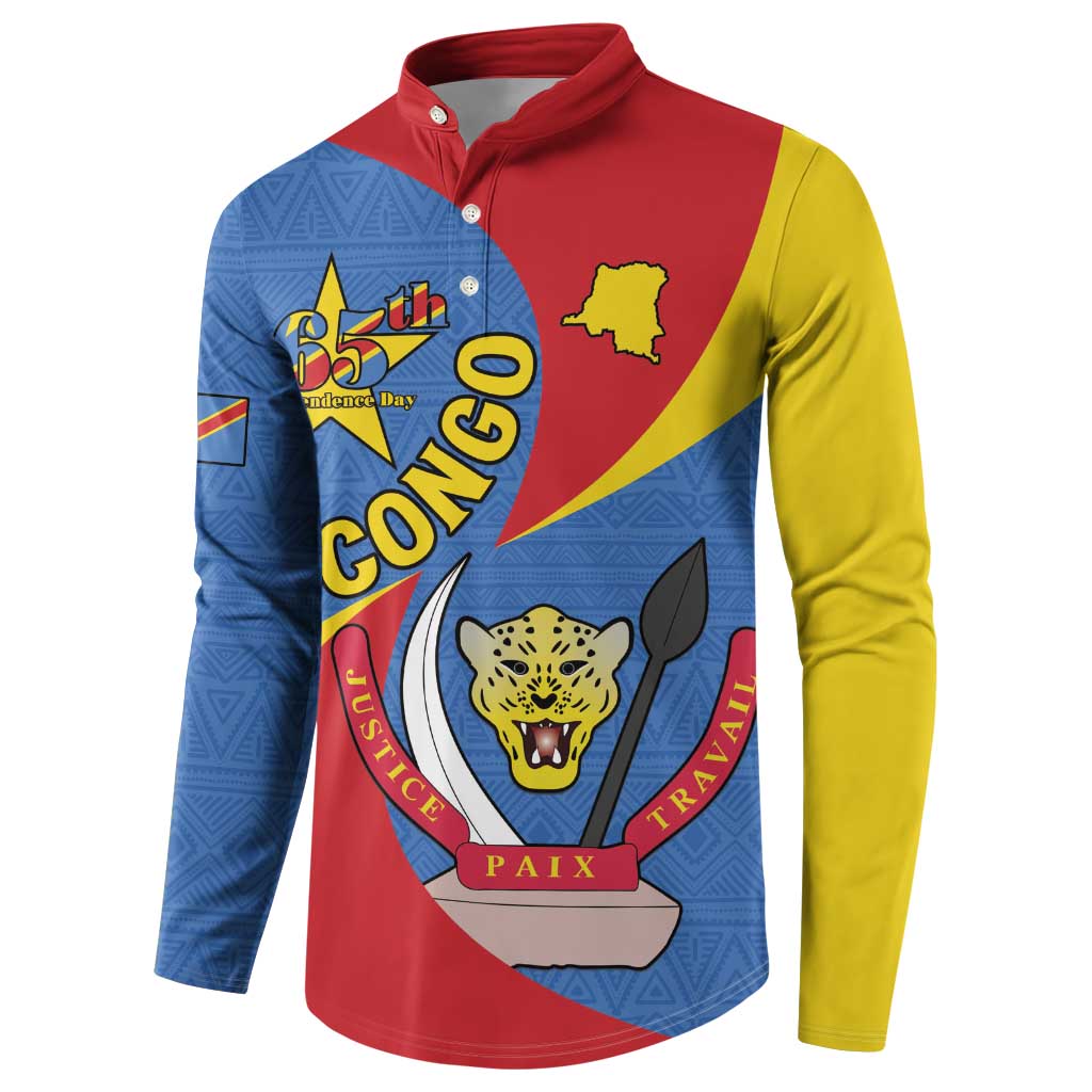 Congo-Kinshasa Button Sweatshirt 65th Anniversary Of Independence