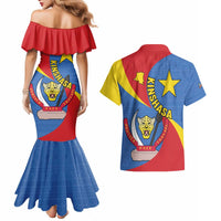 Congo-Kinshasa Couples Matching Mermaid Dress and Hawaiian Shirt 65th Anniversary Of Independence