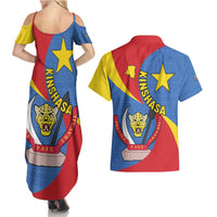 Congo-Kinshasa Couples Matching Summer Maxi Dress and Hawaiian Shirt 65th Anniversary Of Independence