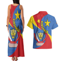 Congo-Kinshasa Couples Matching Tank Maxi Dress and Hawaiian Shirt 65th Anniversary Of Independence