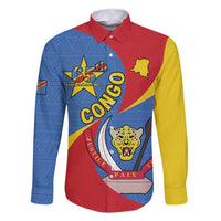 Congo-Kinshasa Family Matching Long Sleeve Bodycon Dress and Hawaiian Shirt 65th Anniversary Of Independence