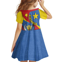 Congo-Kinshasa Family Matching Off Shoulder Maxi Dress and Hawaiian Shirt 65th Anniversary Of Independence