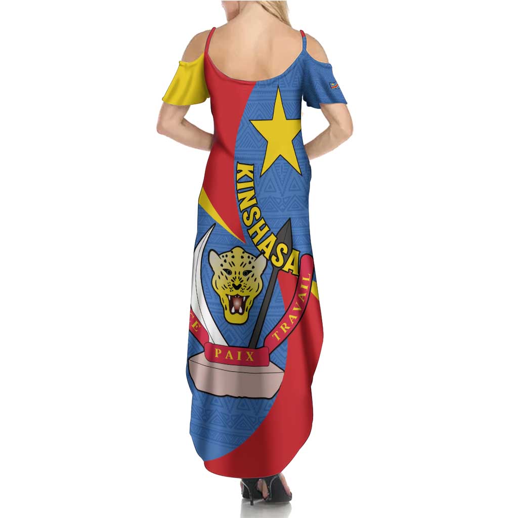 Congo-Kinshasa Family Matching Summer Maxi Dress and Hawaiian Shirt 65th Anniversary Of Independence