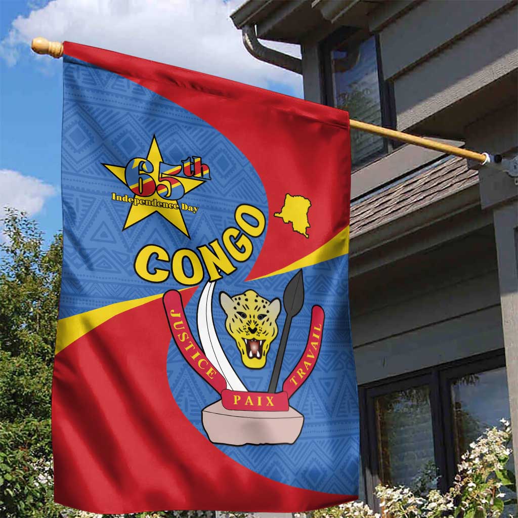 Congo-Kinshasa Garden Flag 65th Anniversary Of Independence