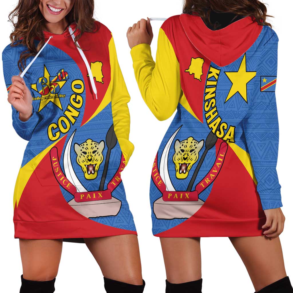 Congo-Kinshasa Hoodie Dress 65th Anniversary Of Independence