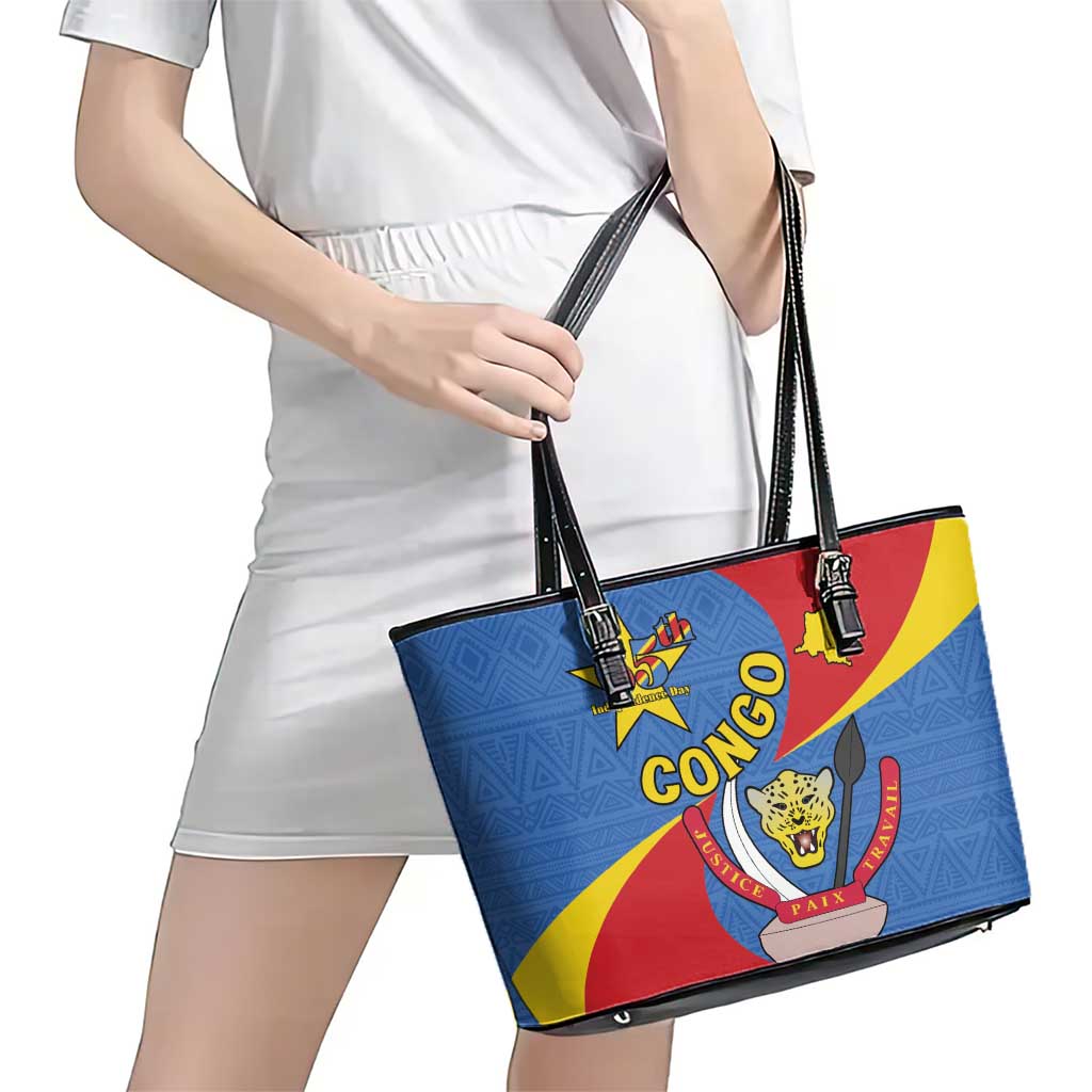 Congo-Kinshasa Leather Tote Bag 65th Anniversary Of Independence