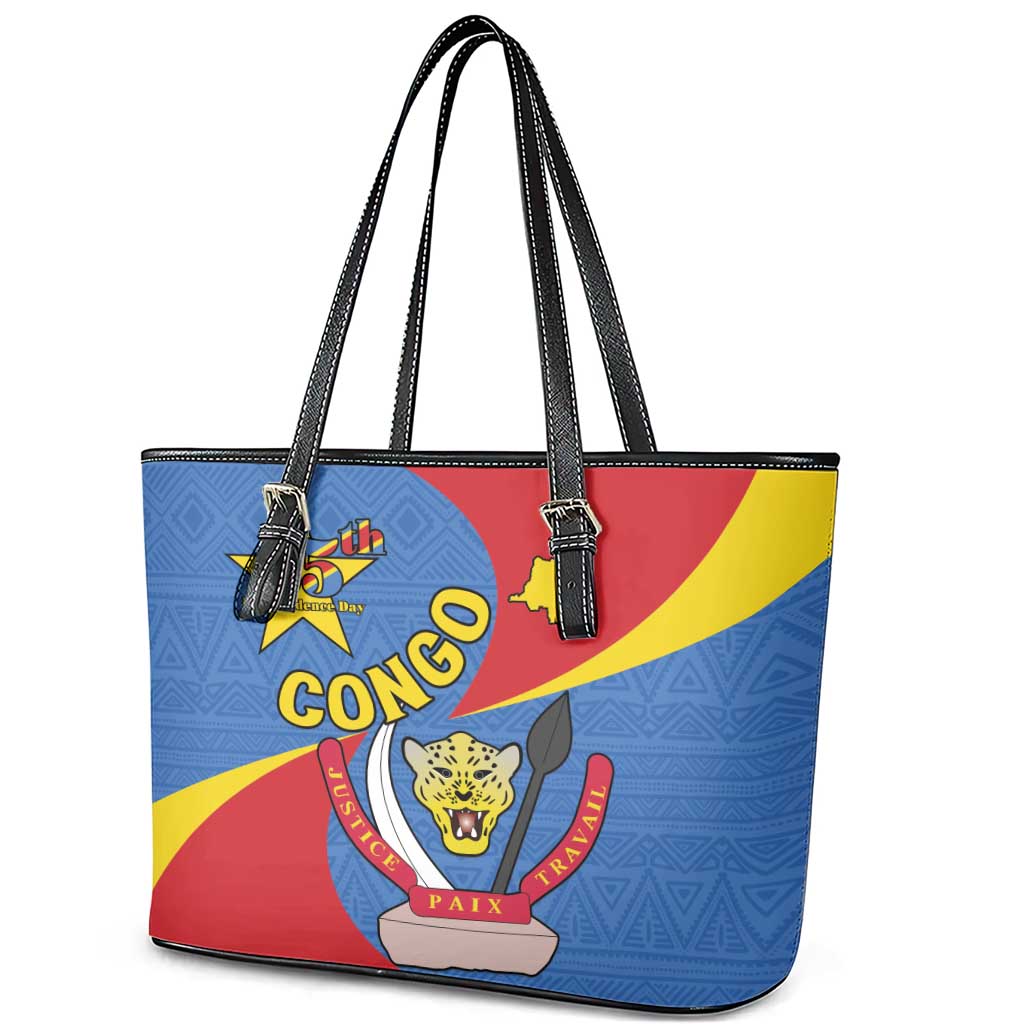 Congo-Kinshasa Leather Tote Bag 65th Anniversary Of Independence