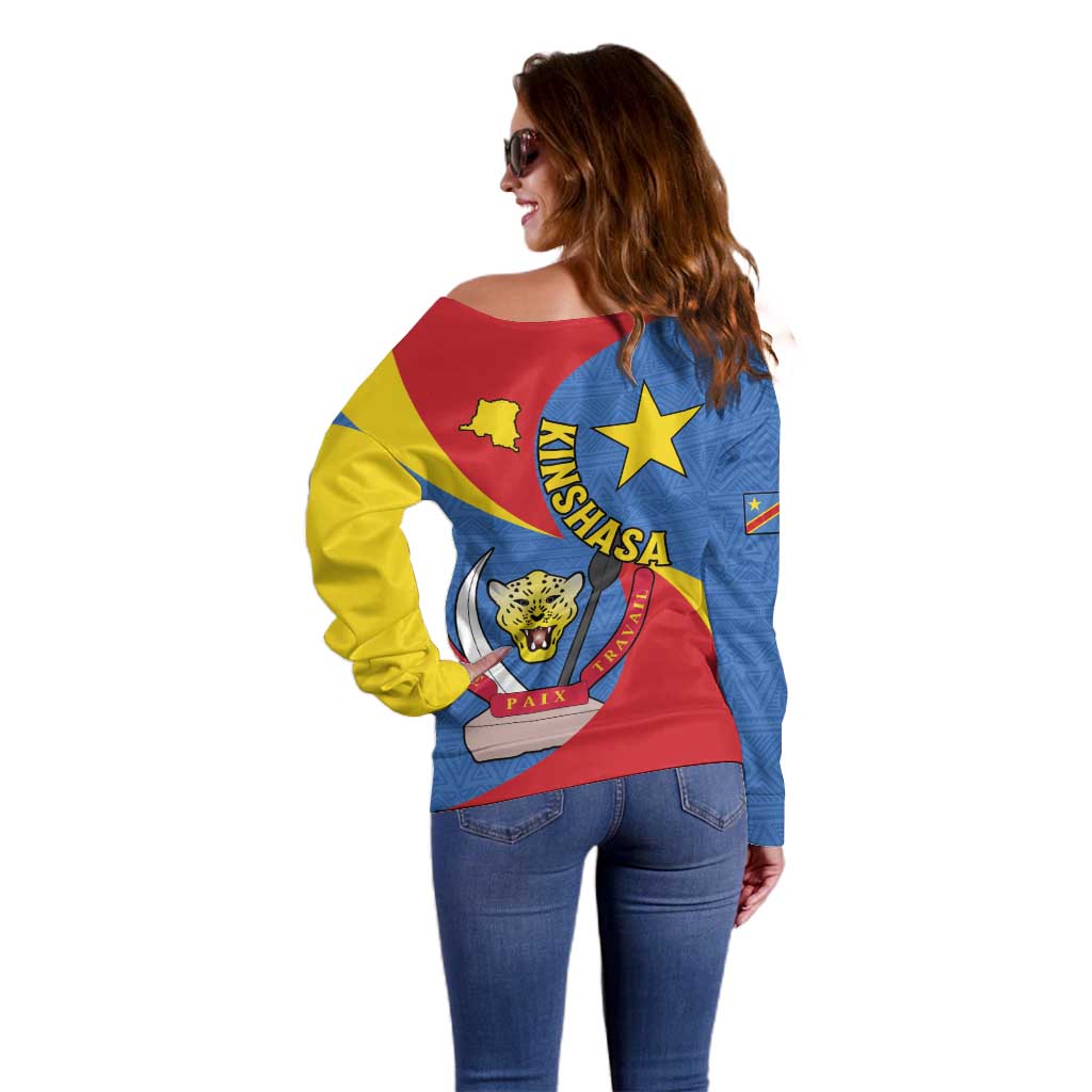 Congo-Kinshasa Off Shoulder Sweater 65th Anniversary Of Independence