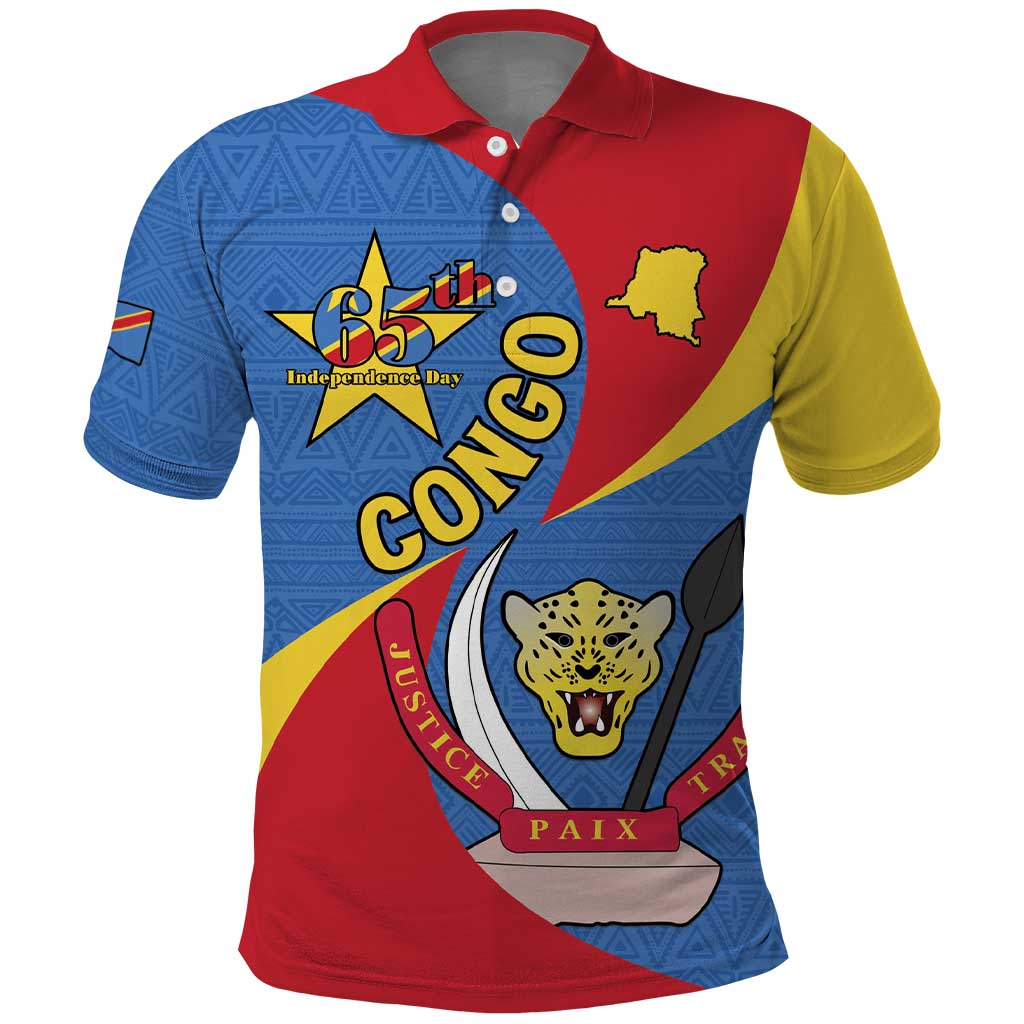 Congo-Kinshasa Polo Shirt 65th Anniversary Of Independence