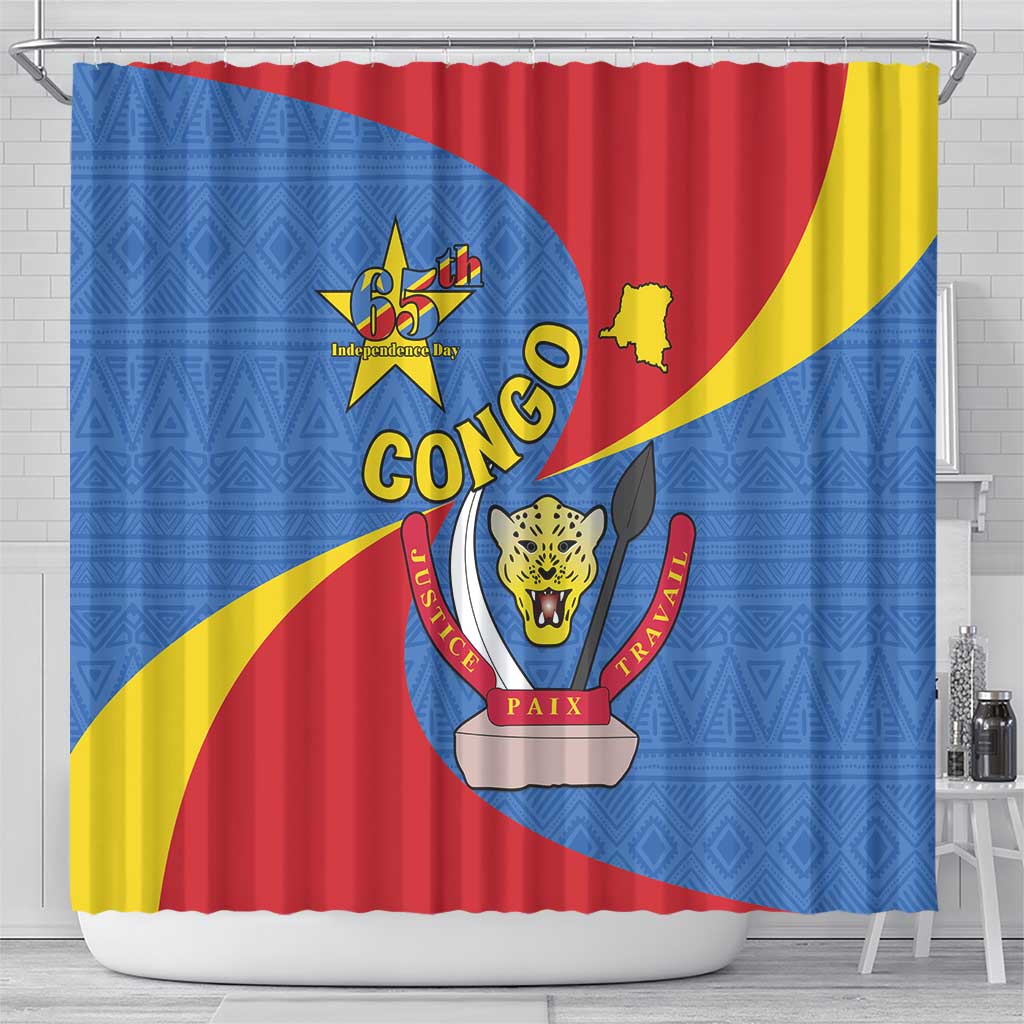 Congo-Kinshasa Shower Curtain 65th Anniversary Of Independence