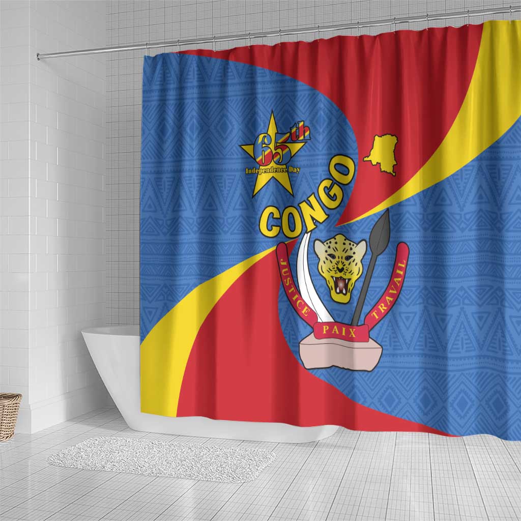 Congo-Kinshasa Shower Curtain 65th Anniversary Of Independence