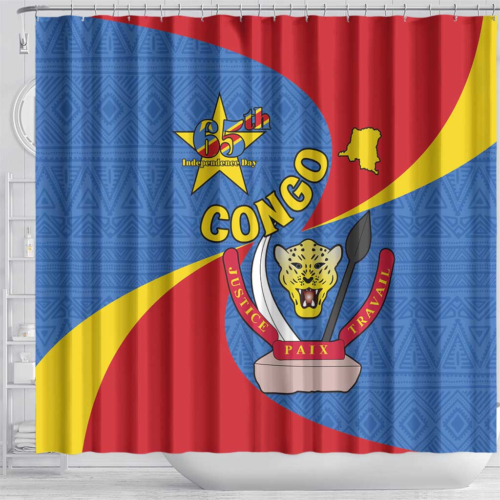Congo-Kinshasa Shower Curtain 65th Anniversary Of Independence