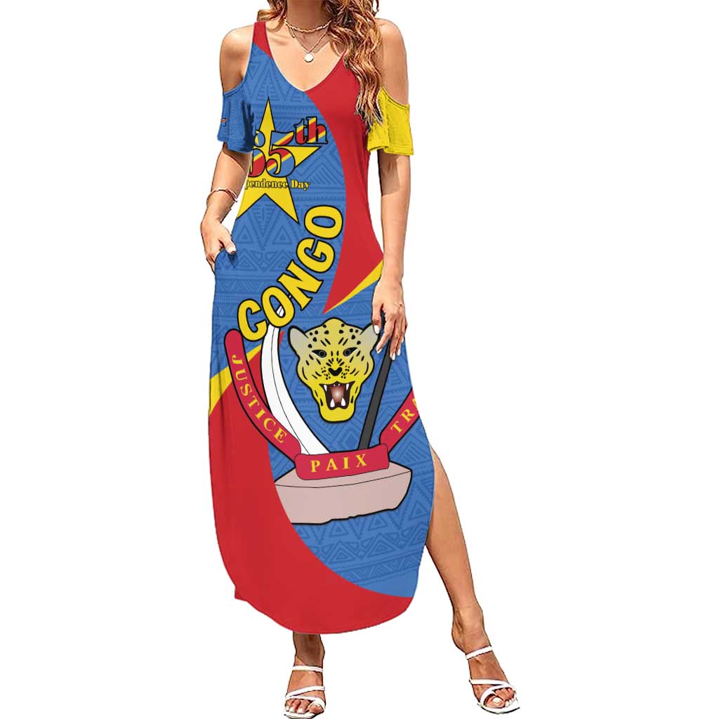Congo-Kinshasa Summer Maxi Dress 65th Anniversary Of Independence