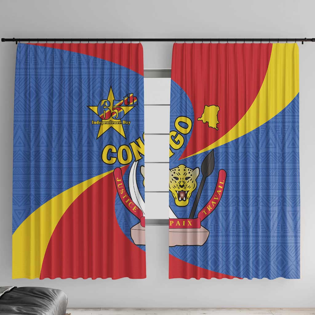 Congo-Kinshasa Window Curtain 65th Anniversary Of Independence