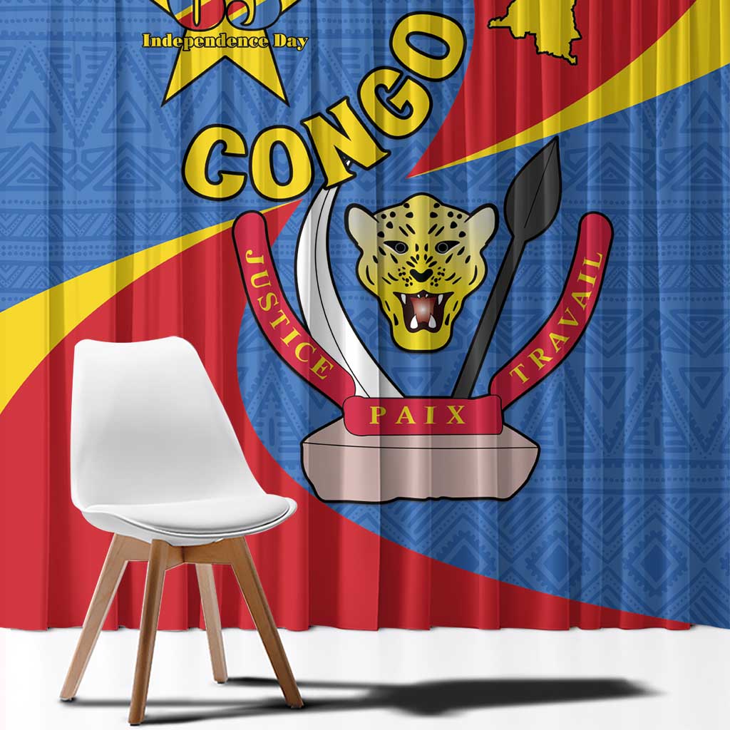 Congo-Kinshasa Window Curtain 65th Anniversary Of Independence