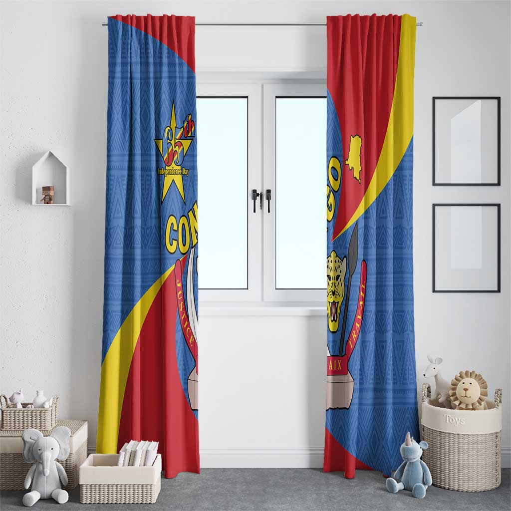 Congo-Kinshasa Window Curtain 65th Anniversary Of Independence