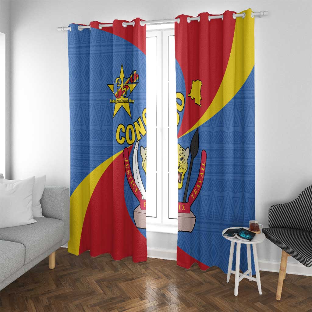 Congo-Kinshasa Window Curtain 65th Anniversary Of Independence
