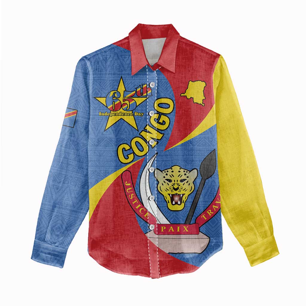 Congo-Kinshasa Women Casual Shirt 65th Anniversary Of Independence