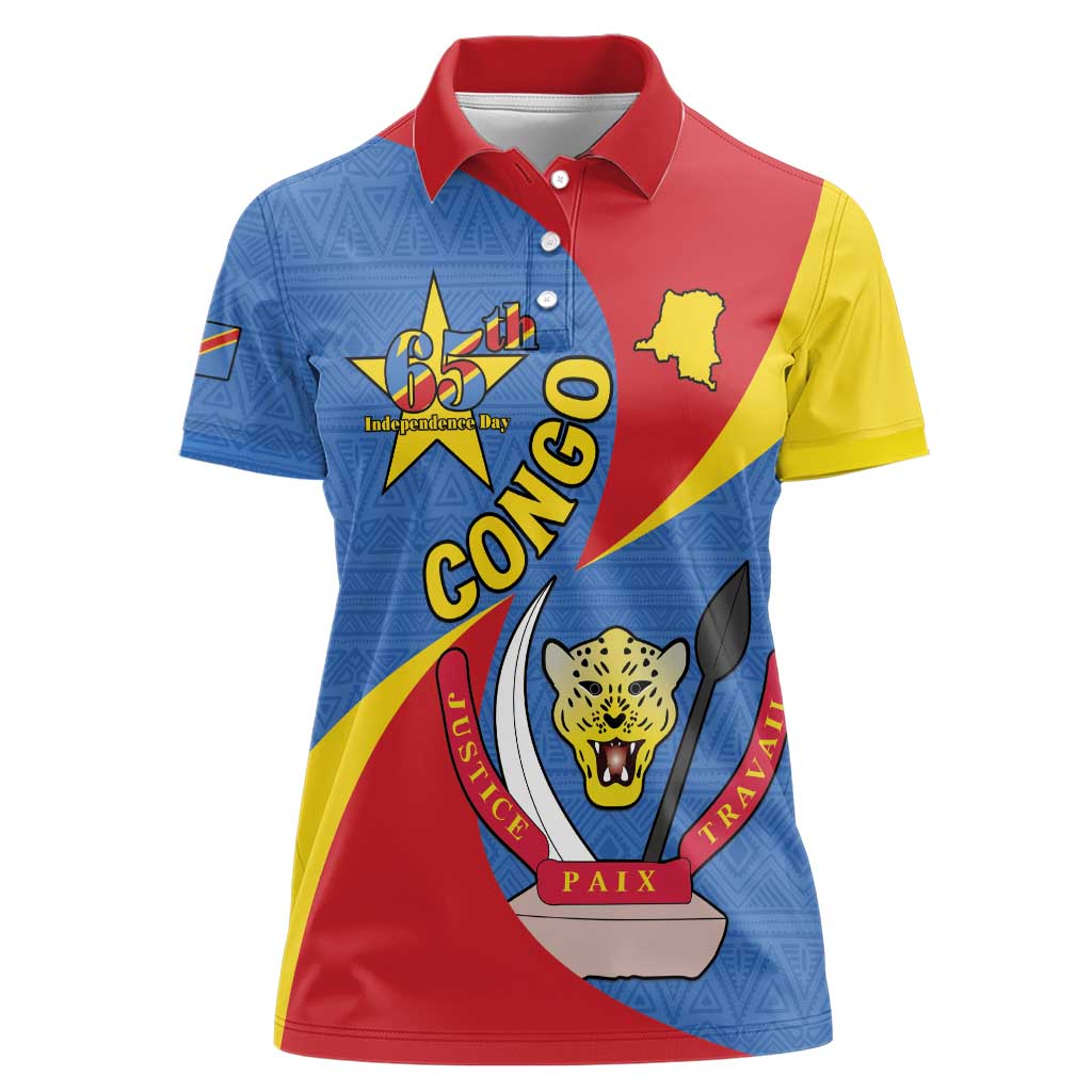 Congo-Kinshasa Women Polo Shirt 65th Anniversary Of Independence