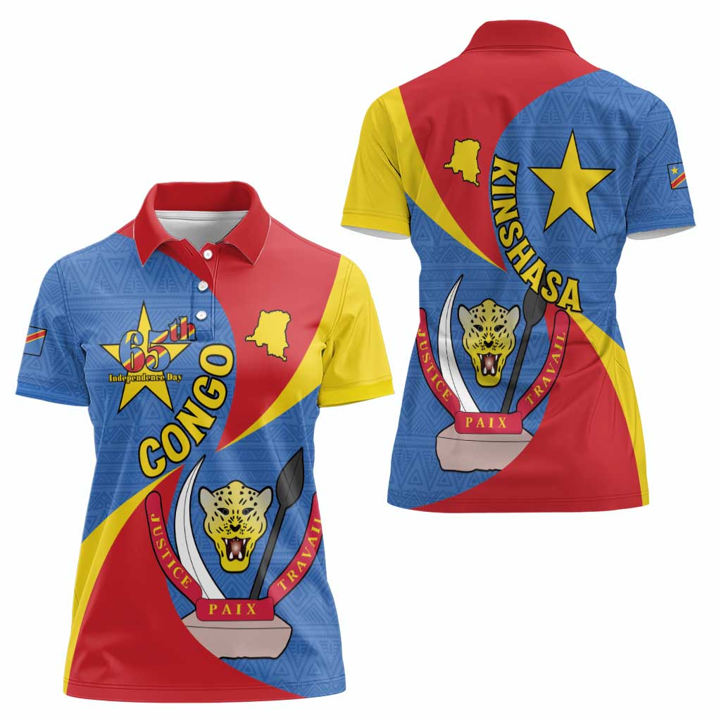 Congo-Kinshasa Women Polo Shirt 65th Anniversary Of Independence