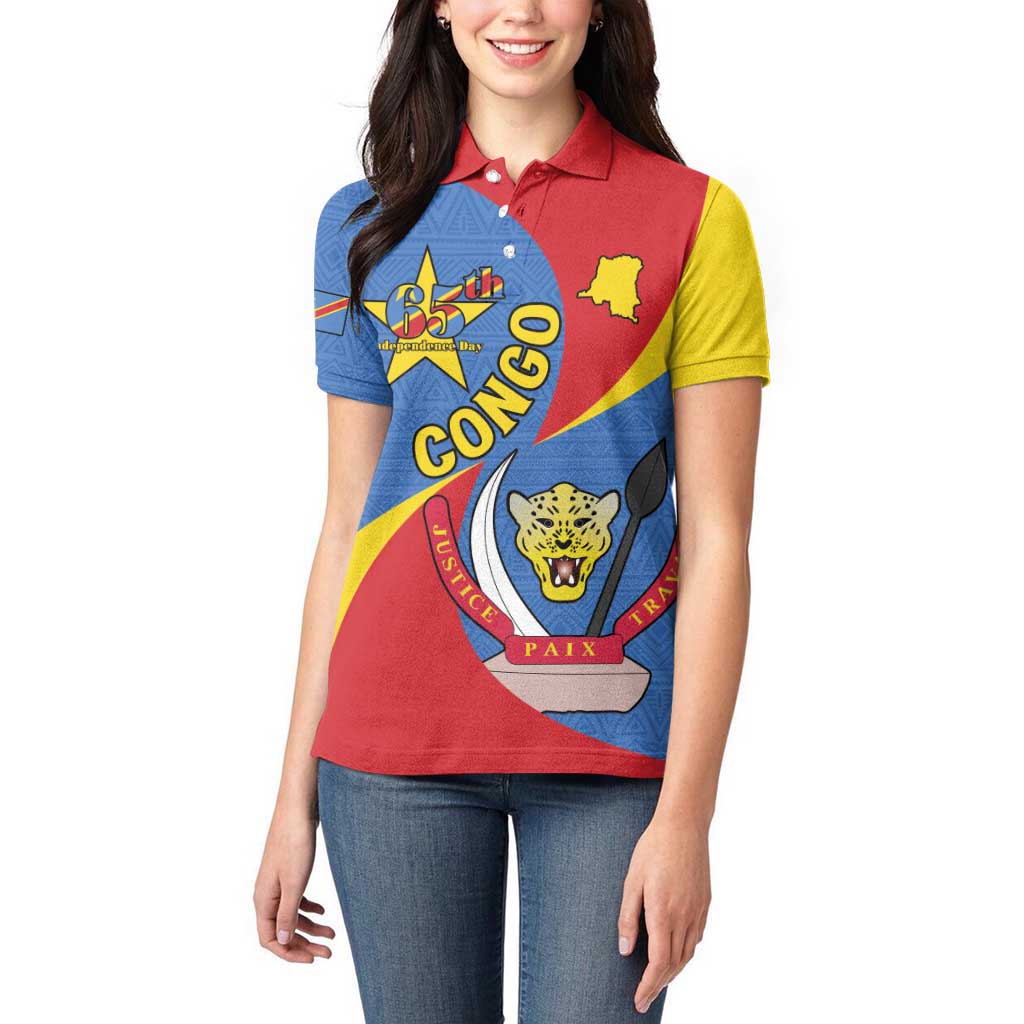Congo-Kinshasa Women Polo Shirt 65th Anniversary Of Independence