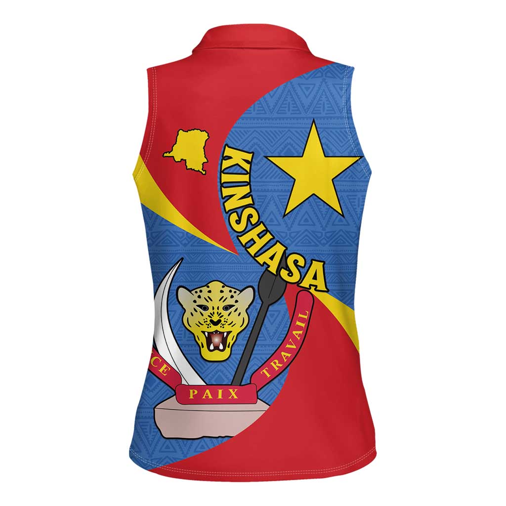 Congo-Kinshasa Women Sleeveless Polo Shirt 65th Anniversary Of Independence