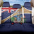 Personalized Tristan da Cunha Back Car Seat Cover Coat Of Arms - Flag Style