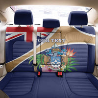 Personalized Tristan da Cunha Back Car Seat Cover Coat Of Arms - Flag Style