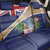 Personalized Tristan da Cunha Back Car Seat Cover Coat Of Arms - Flag Style