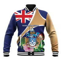 Personalized Tristan da Cunha Baseball Jacket Coat Of Arms - Flag Style