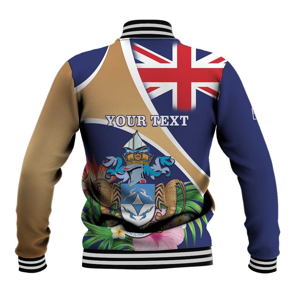 Personalized Tristan da Cunha Baseball Jacket Coat Of Arms - Flag Style
