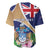 Personalized Tristan da Cunha Baseball Jersey Coat Of Arms - Flag Style