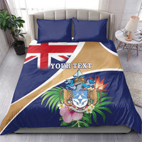 Personalized Tristan da Cunha Bedding Set Coat Of Arms - Flag Style